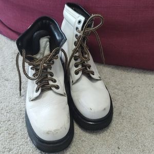 Rare white leather Dr. Martens